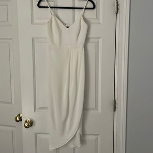 White high low semi formal dress